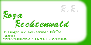 roza recktenwald business card